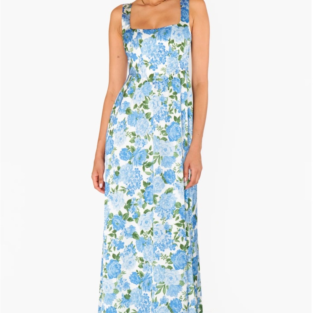 Floral Blue and Green Maxi Dress - Nina Maxi Dress by Show Me Your MuMu